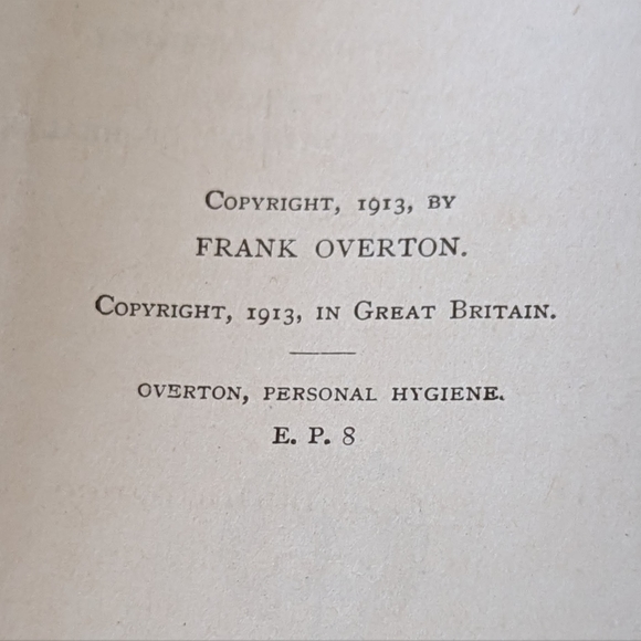 Personal Hygiene by Frank Overton 1913 Antique Hardcover Book - Picture 8 of 16